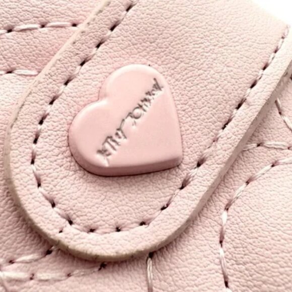 Betsey Johnson Pink Quilted Wallet with Clip - Picture 7 of 7